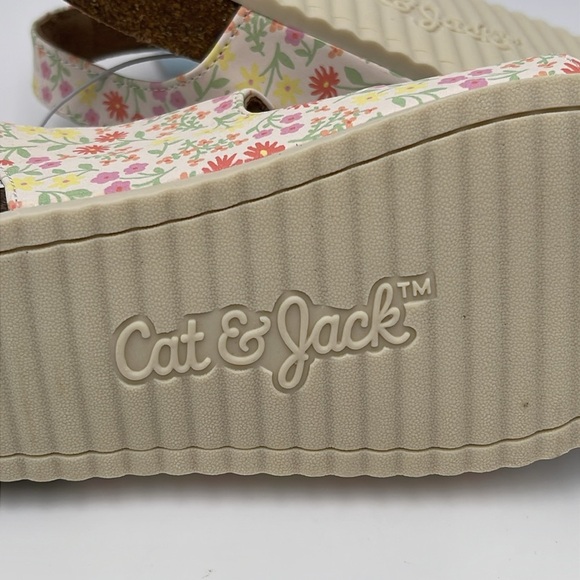 NWT Cat & Jack Toddler Reagan Floral Print Footbed Sandals Various Sizes Avail - Picture 5 of 7